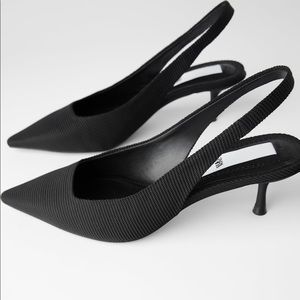 ZARA MID-HEEL SLINGBACK SHOES